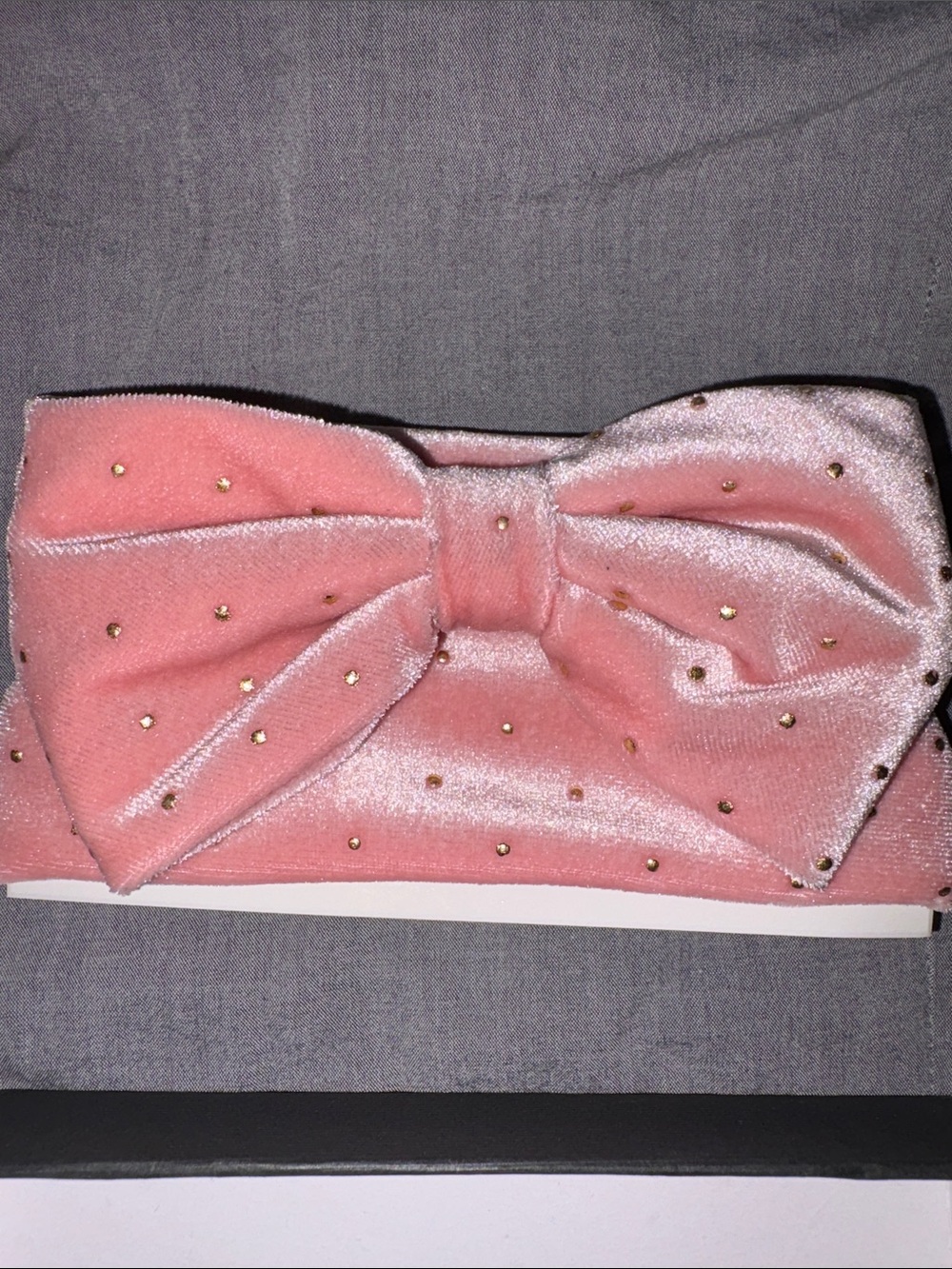 Blush Pink Velvet Bow Tie with Studs and Matching Pocket Square Homecoming Prom